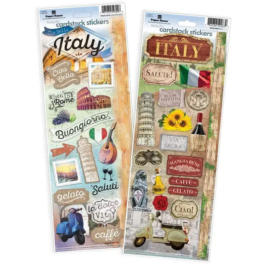 Paper House Cardstock Sticker Value Pack 2/Pkg-Italy
