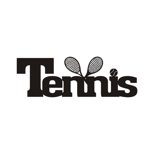 Petticoat Parlor Tennis Die Cut Title in Black