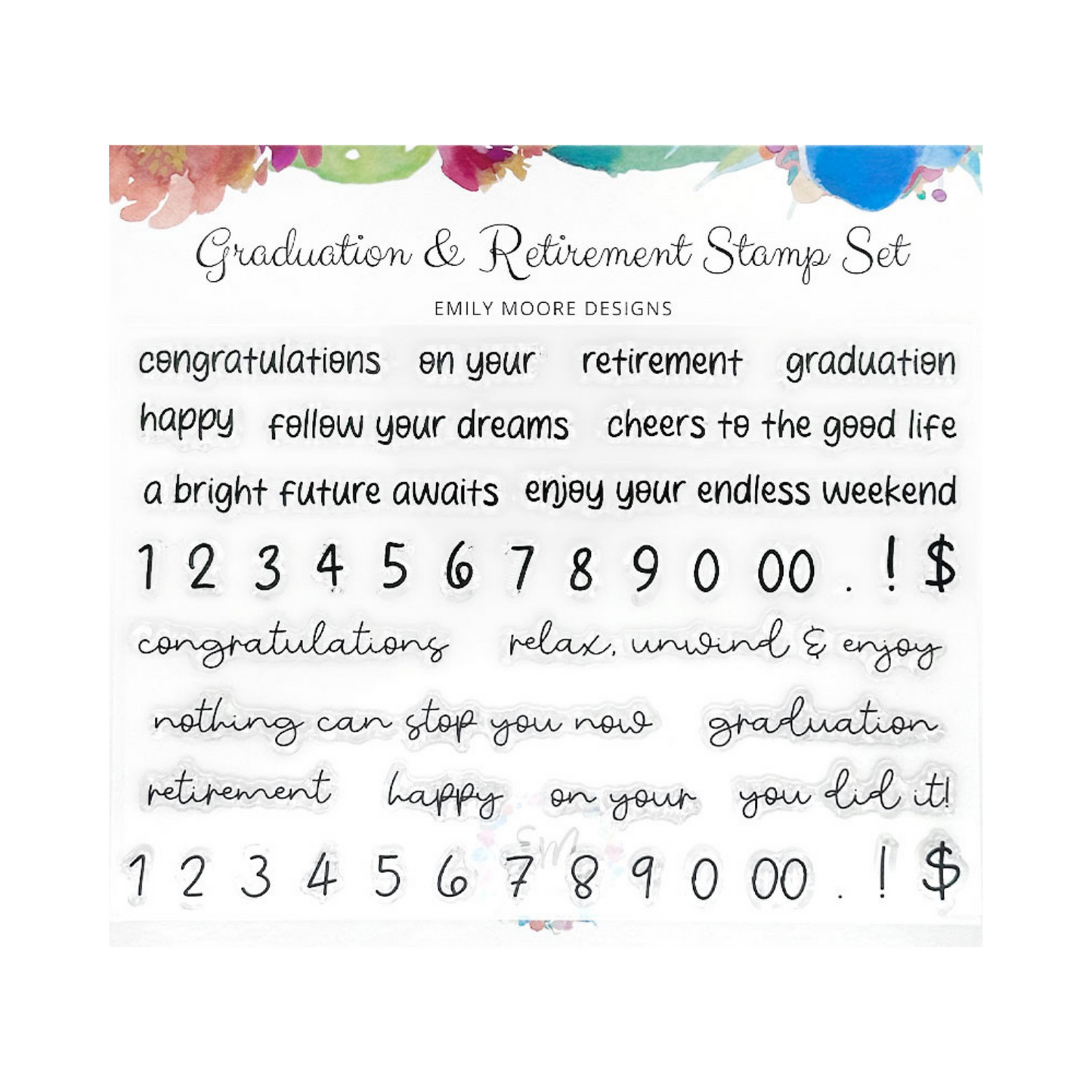 Graduation & Retirement Stamp Set