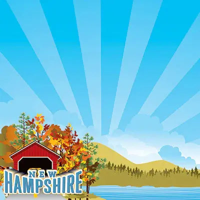 Reminisce The State Line - New Hampshire 12 x 12 Scrapbook Paper