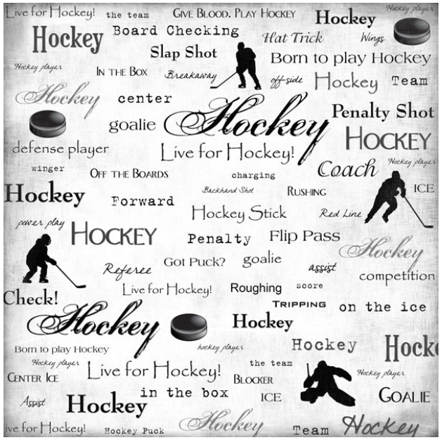 SC Hockey - Live For paper (12 x 12)