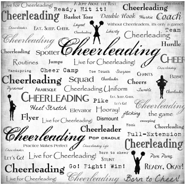 SC Cheerleading - Live For 12 x 12 paper