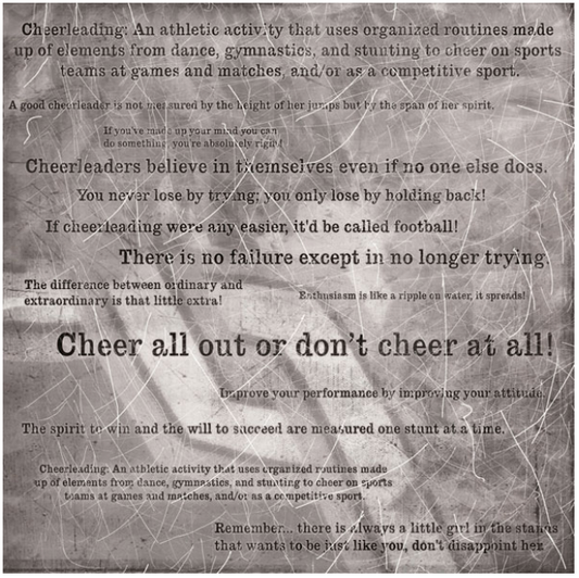 SC Cheer Words 12 x 12 paper