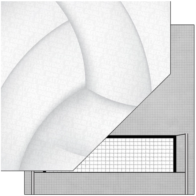 SC Volleyball Addict #2 Double-Sided (12 x 12)