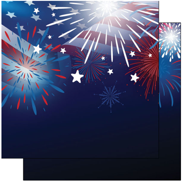 Fireworks at Night 12 x 12 double-sided paper