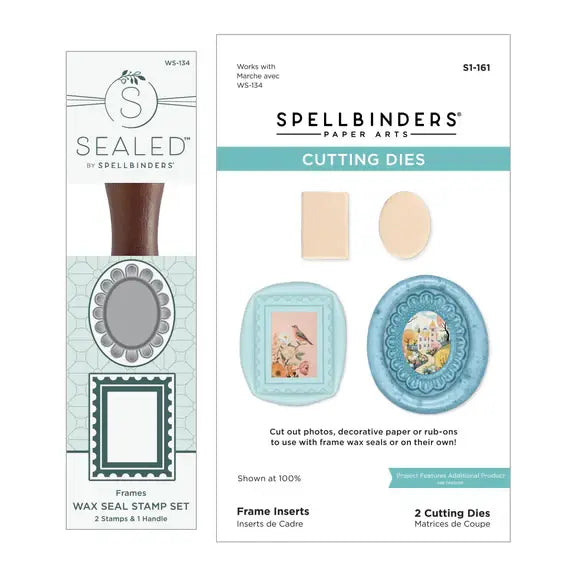Spellbinders Frames Wax Seal Stamp and Die Bundle from Holiday Magic Collection