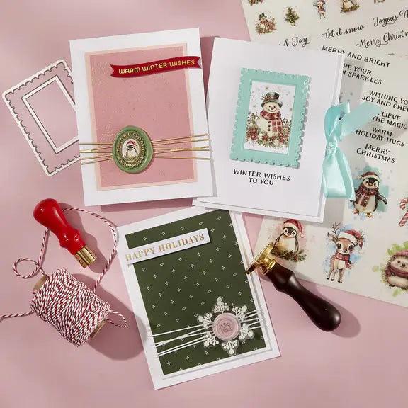 Spellbinders Frames Wax Seal Stamp and Die Bundle from Holiday Magic Collection