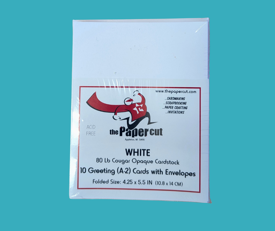 The Paper Cut Scored Cards with Envelopes (A-2) (White) (10 count)