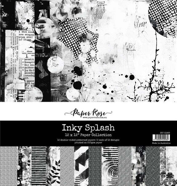 The Paper Rose Inky Splash 12x12 Paper Collection