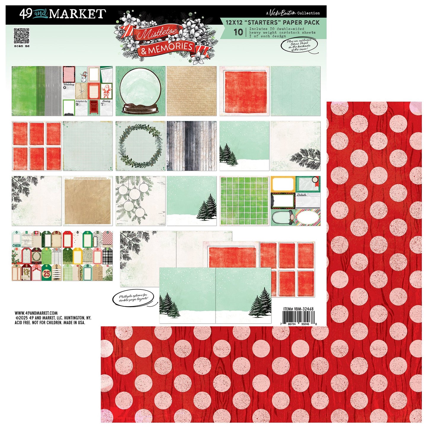 49 And Market Starters Collection Pack 12"X12"-Mistletoe And Memories