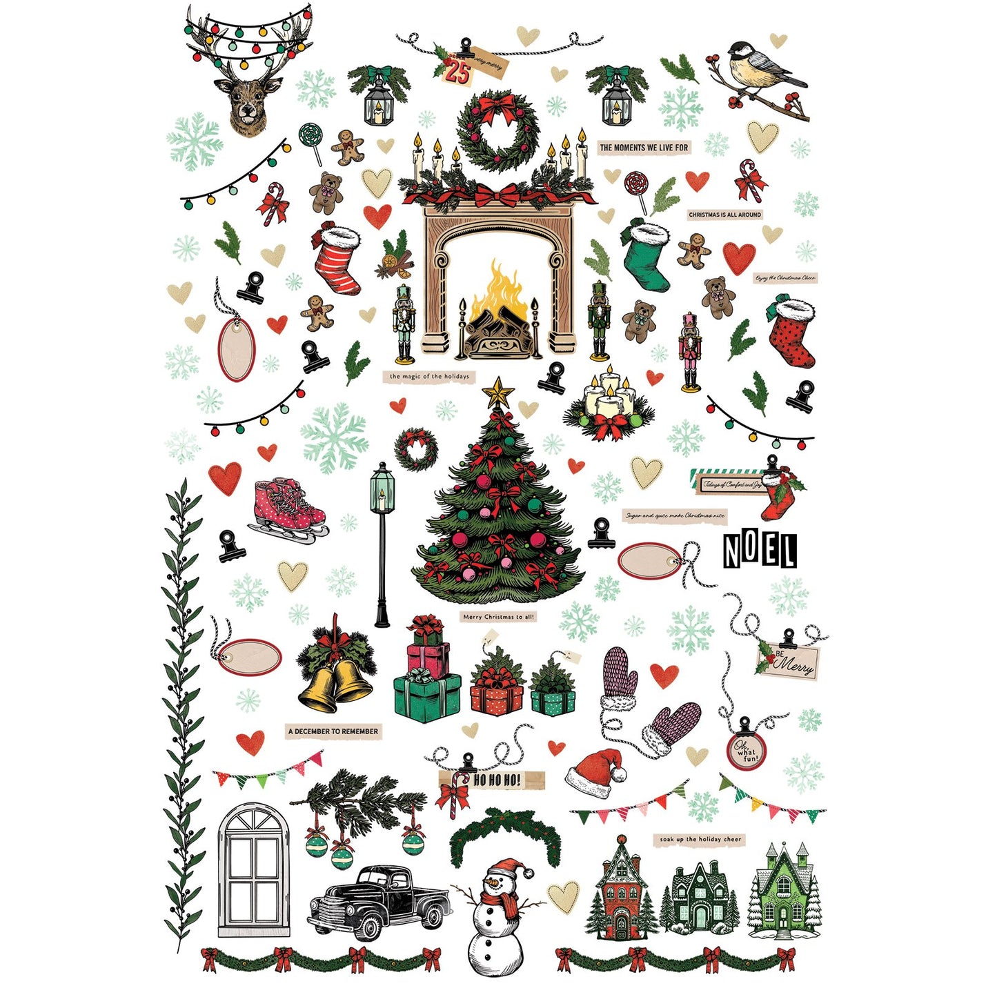 49 And Market Laser Cut Outs-Elements, Mistletoe And Memories