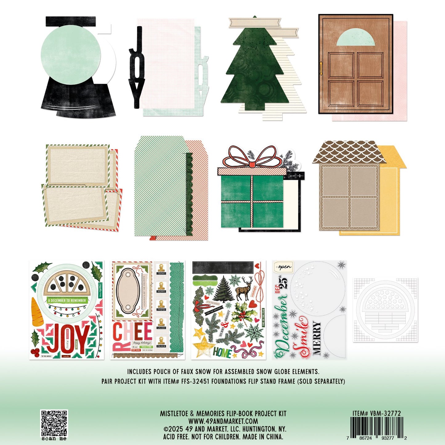 49 And Market Flip Book Kit-Mistletoe And Memories