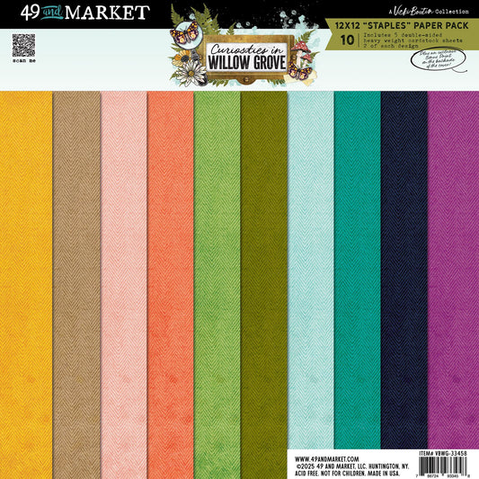 49 And Market Staples Pack 12"X12"-Curiosities In Willow Grove