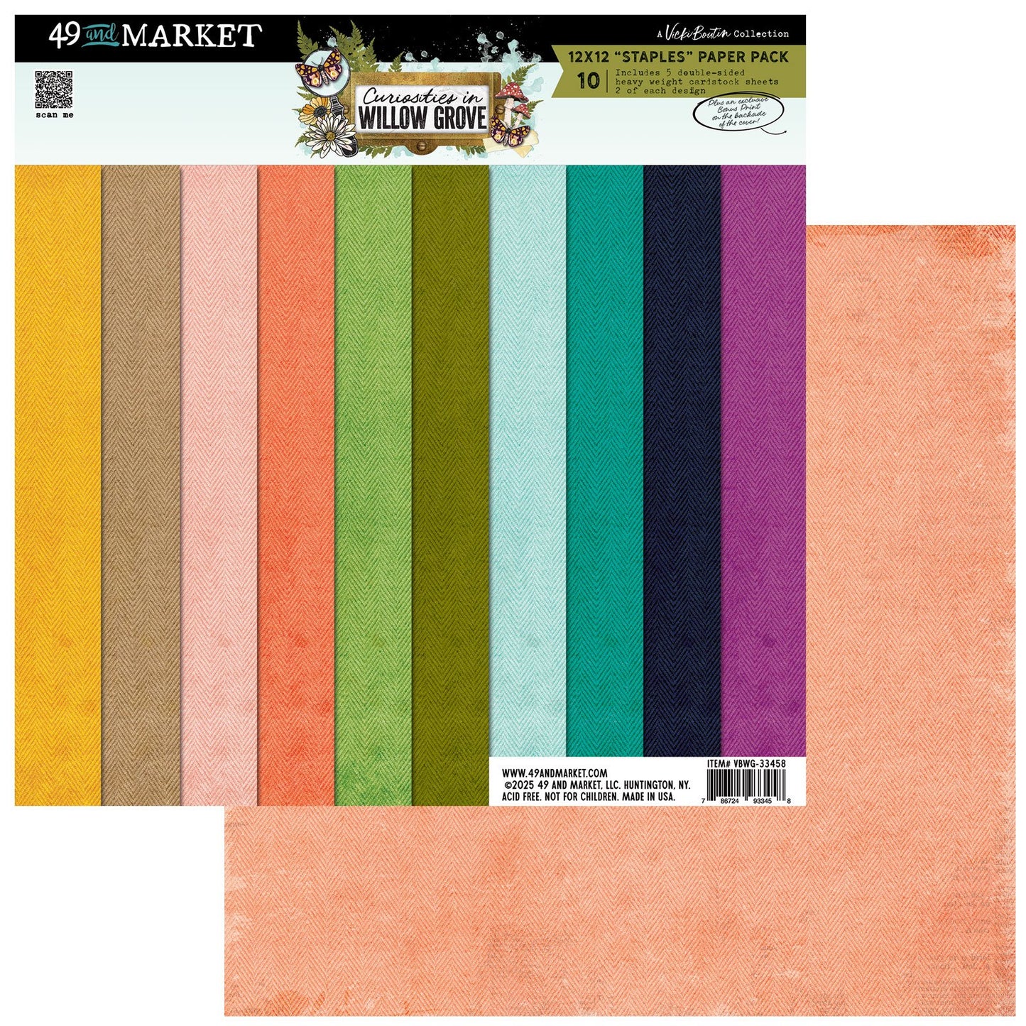 49 And Market Staples Pack 12"X12"-Curiosities In Willow Grove