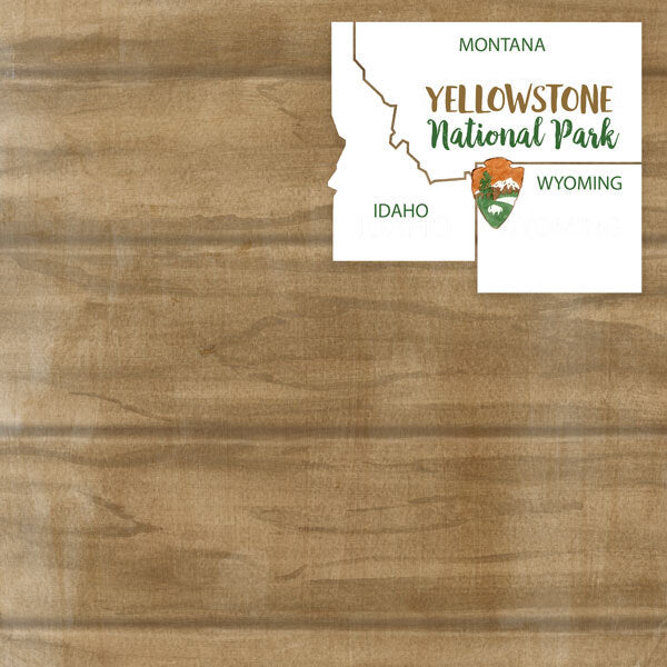 Yellowstone National Park Watercolor - Double-Sided Paper 12 x 12in