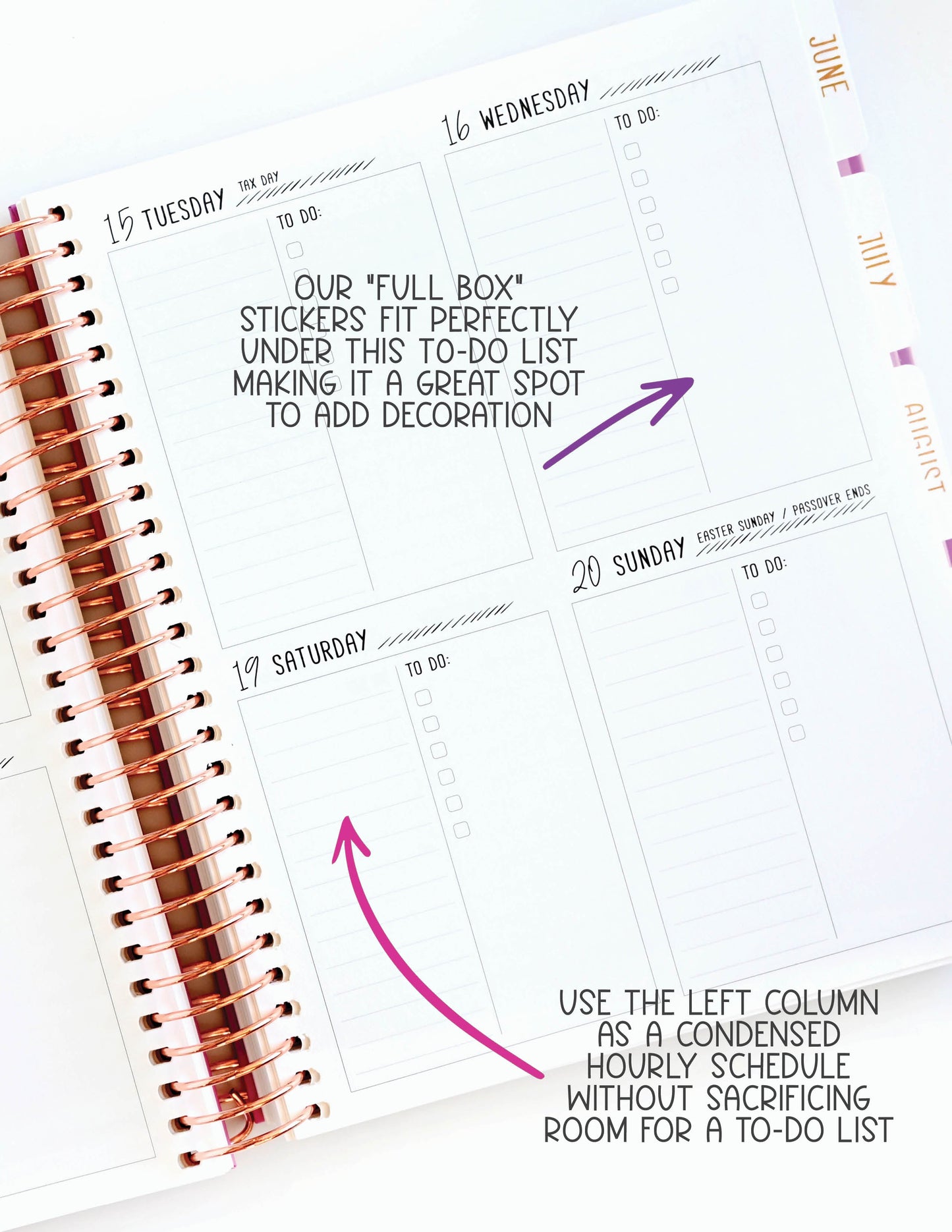 2025 Planner - Mini Signature Layout, Spiral Bound - "Stars & Stripes" (#510)