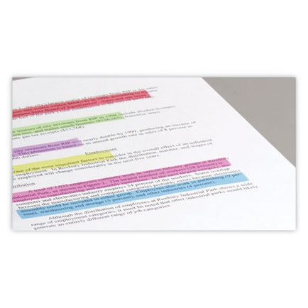 Lee Products Removable Highlighter Tape .5"X393" 6/Pkg-Assorted Colors