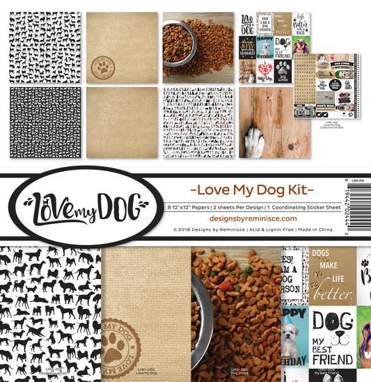 Reminisce Collection Kit 12"X12"-Love My Dog