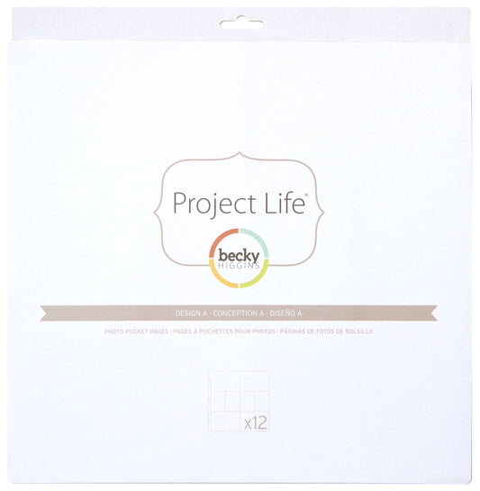 Project Life Photo Pocket Pages 12/Pkg-Design A