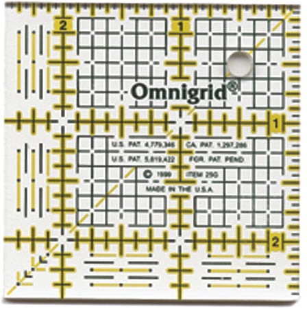 Omnigrid Ruler W/Grid 2.5"X2.5"-