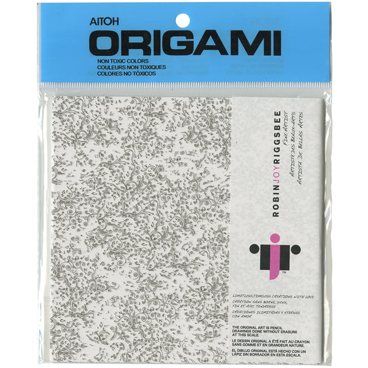 Origami Paper 6"X6" 40/Pkg-Riggsbee Design's Black & White