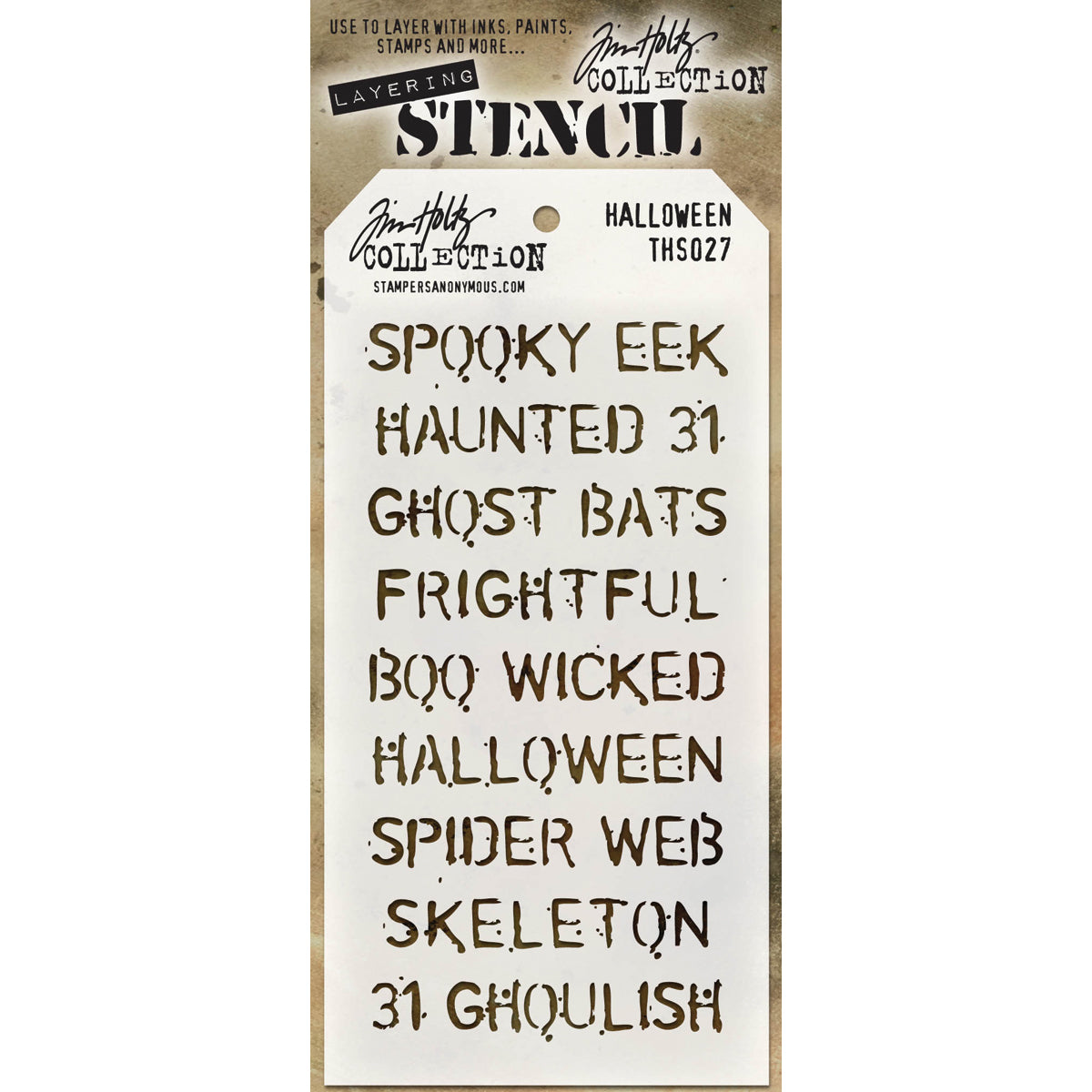 Tim Holtz Layered Stencil 4.125"X8.5"-Splatters