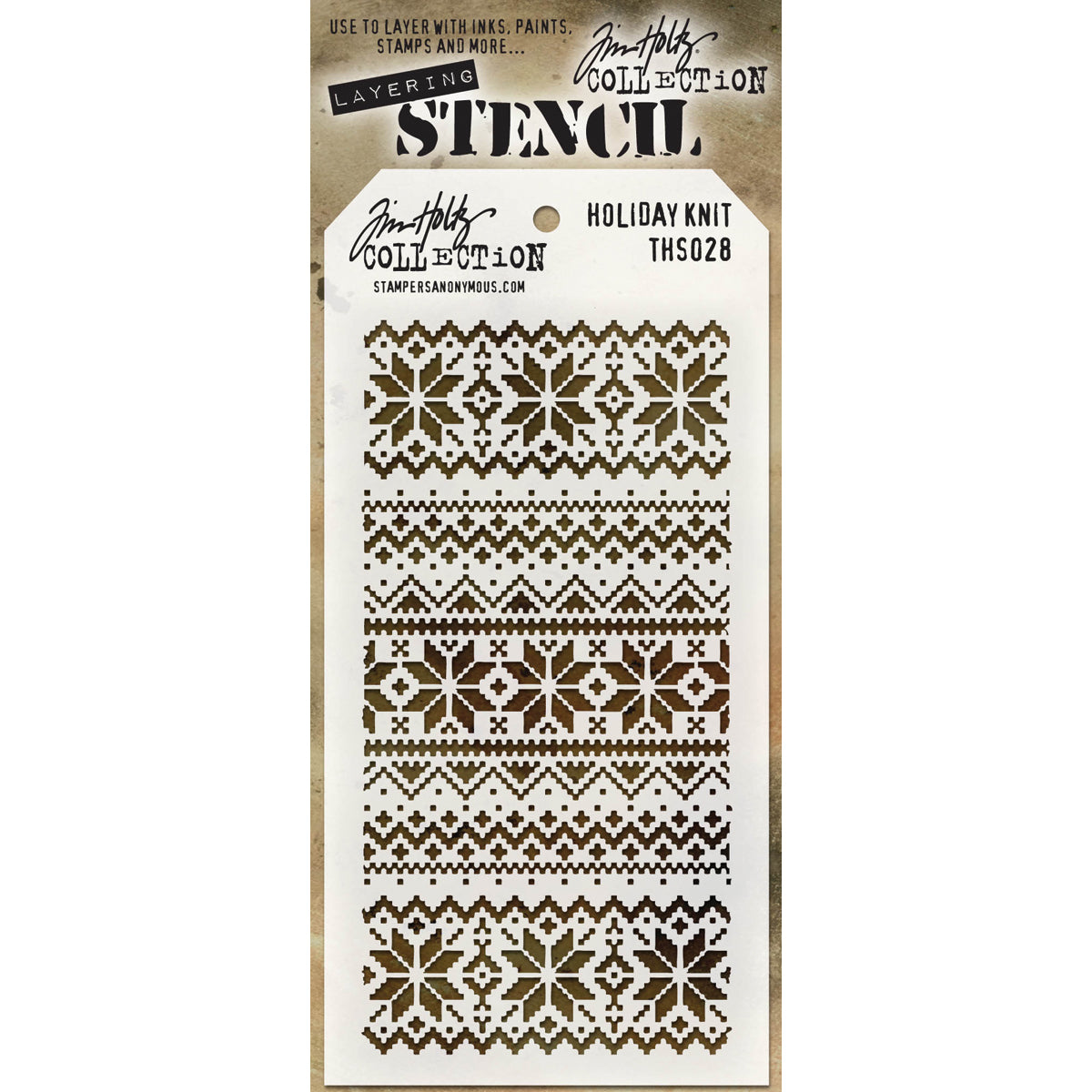 Tim Holtz Layered Stencil 4.125"X8.5"-Splatters