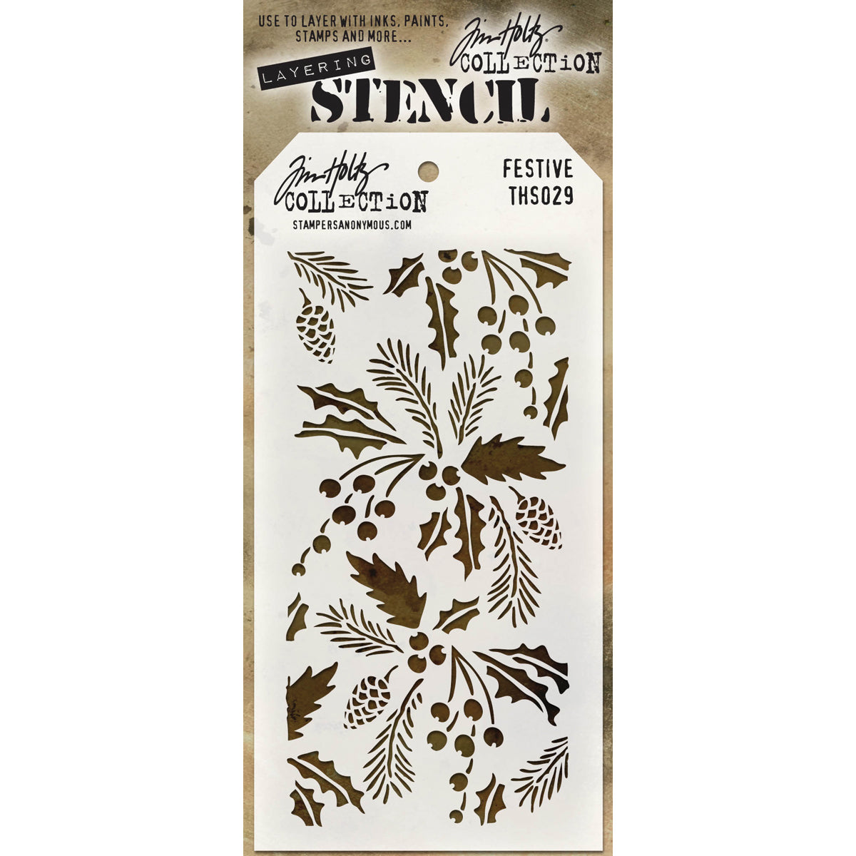 Tim Holtz Layered Stencil 4.125"X8.5"-Splatters