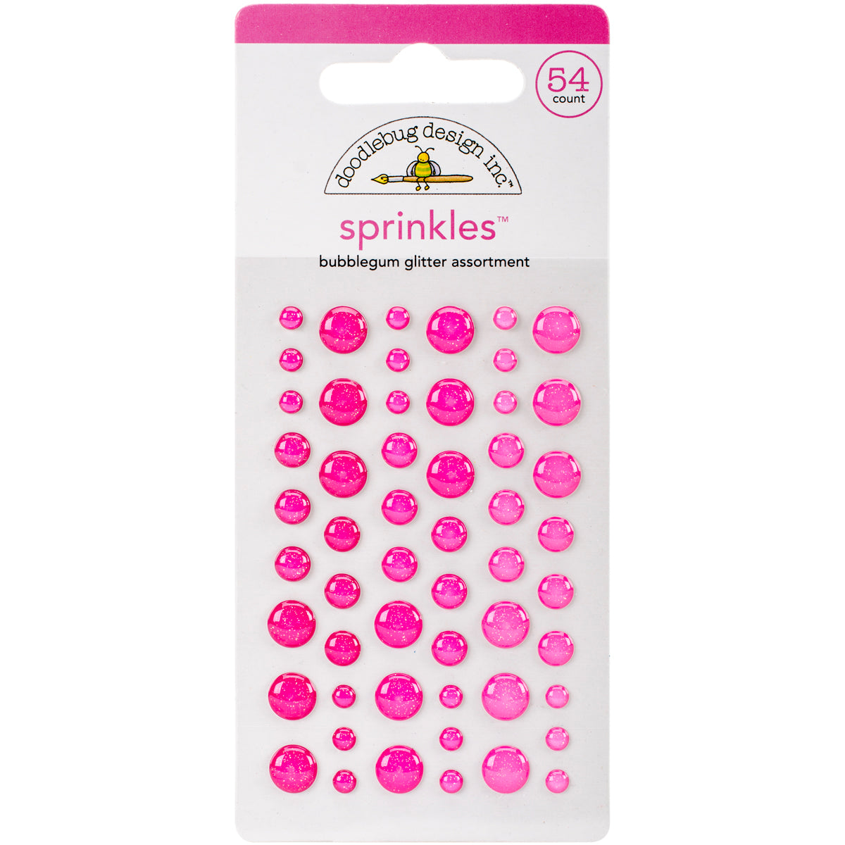 Doodlebug Sprinkles Adhesive Glitter Enamel Dots 54/Pkg - Select Style