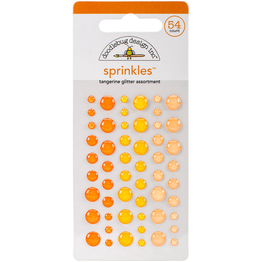 Doodlebug Sprinkles Adhesive Glitter Enamel Dots 54/Pkg - Select Style