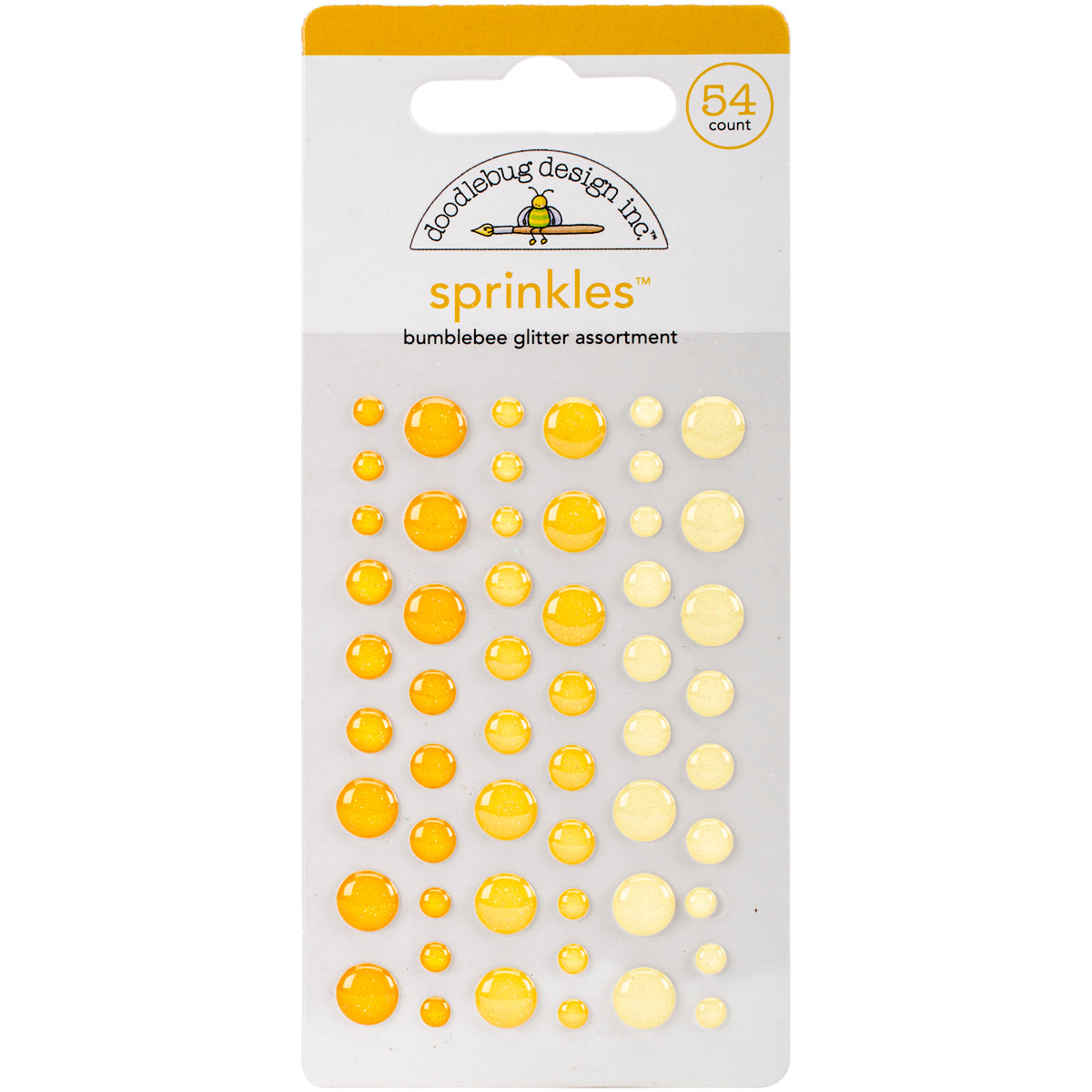 Doodlebug Sprinkles Adhesive Glitter Enamel Dots 54/Pkg - Select Style