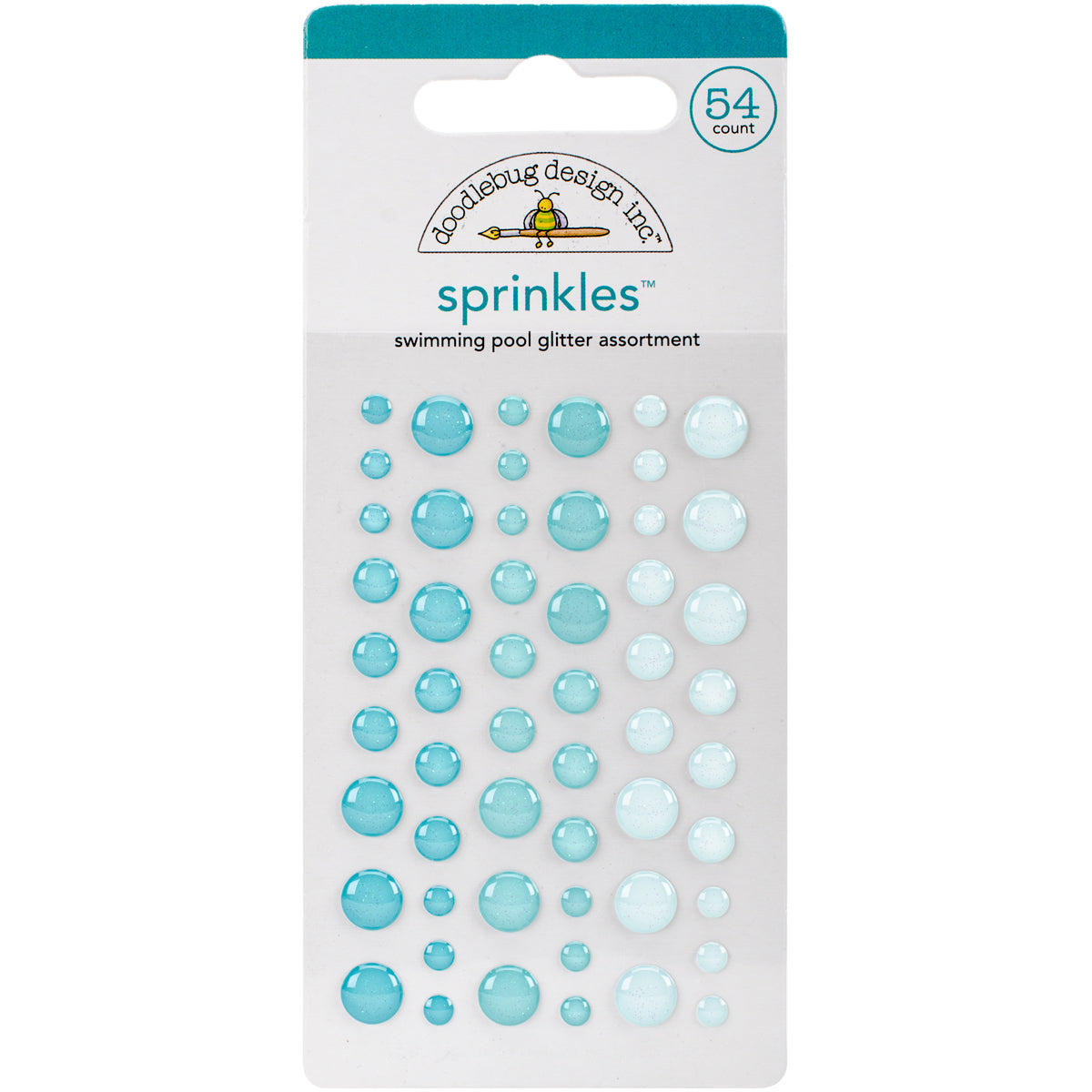 Doodlebug Sprinkles Adhesive Glitter Enamel Dots 54/Pkg - Select Style