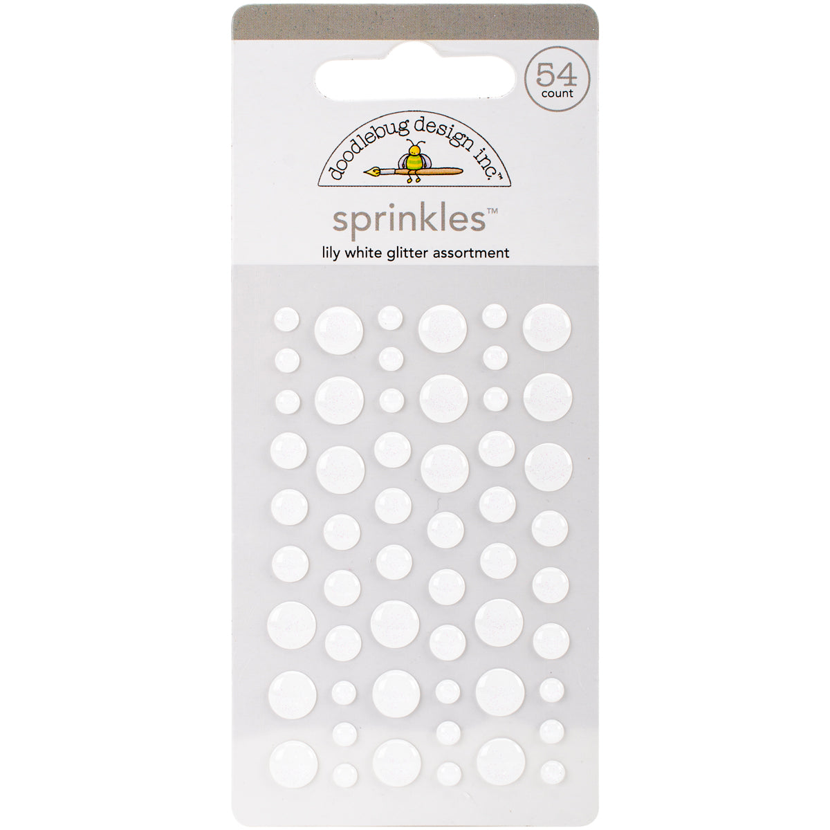 Doodlebug Sprinkles Adhesive Glitter Enamel Dots 54/Pkg - Select Style