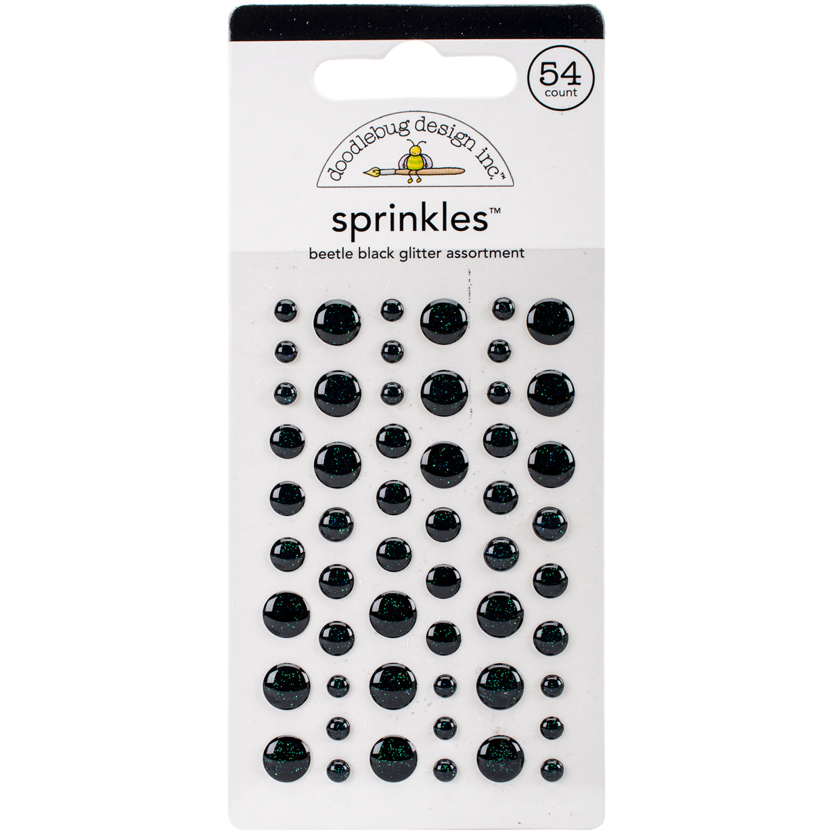 Doodlebug Sprinkles Adhesive Glitter Enamel Dots 54/Pkg - Select Style