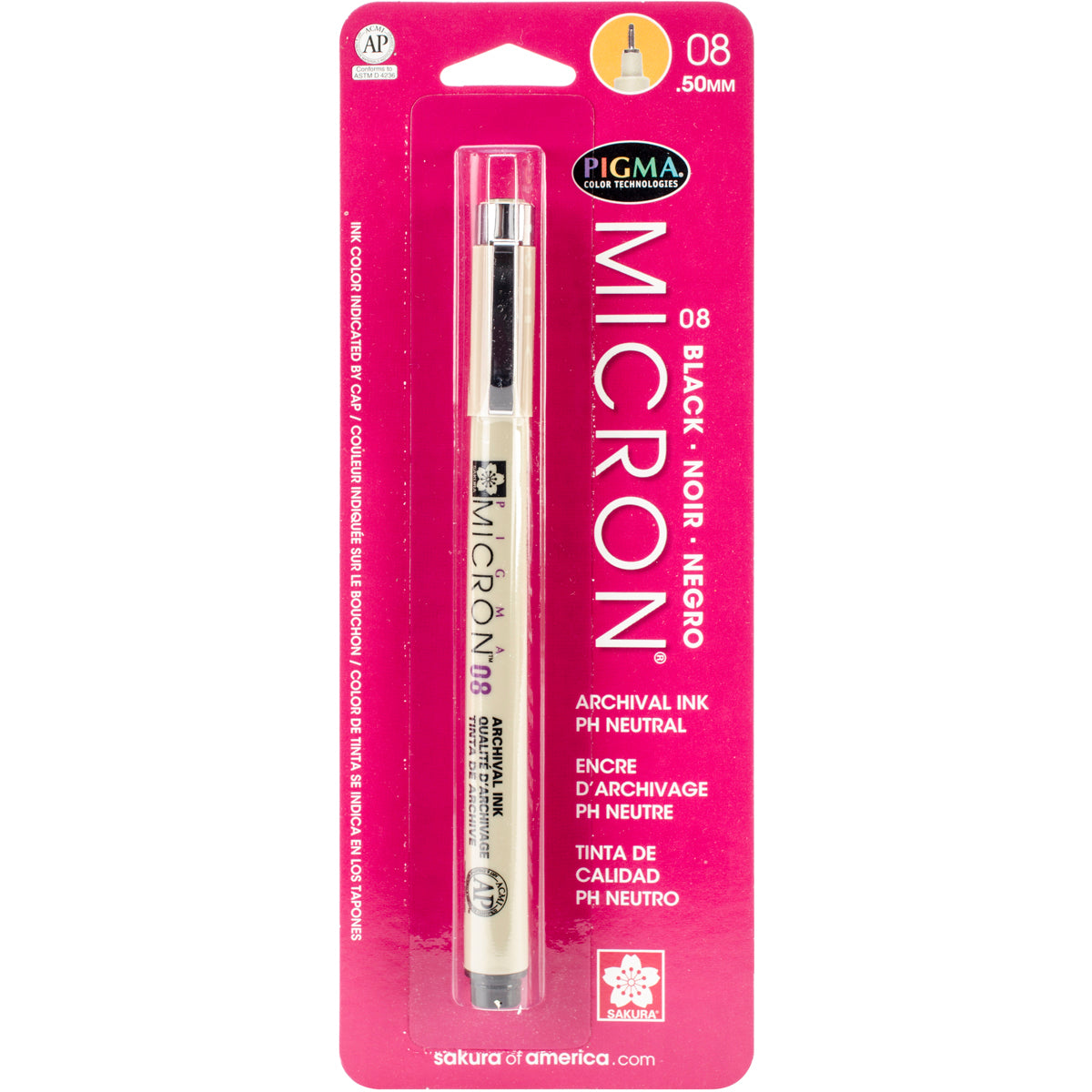 Pigma Micron Pen 08 .5mm-Black