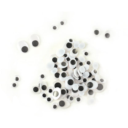 Krafty Kids Paste-On Googly Eyes Assortment 80/Pkg-Black