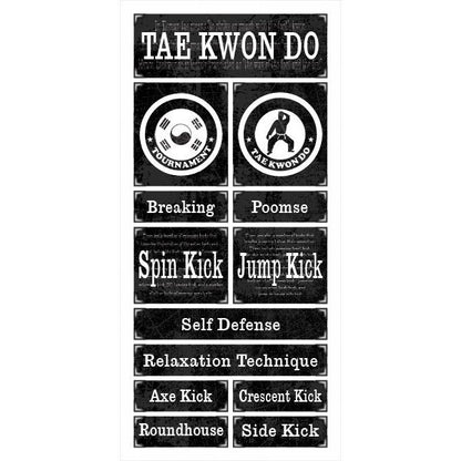 Tae Kwon Do Grunge Sticker