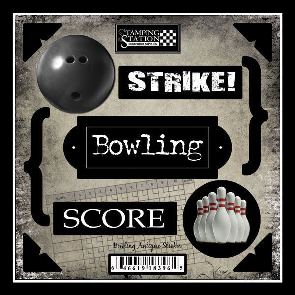 Bowling Antique Sticker