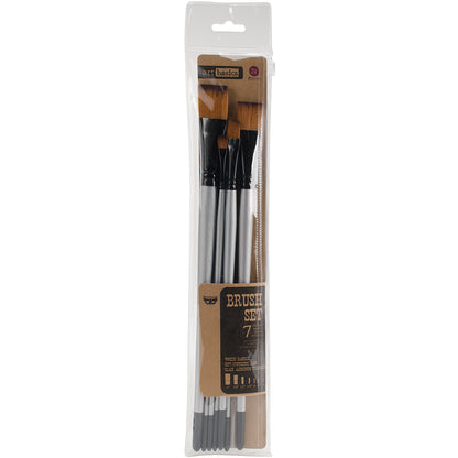 Finnabair Art Basics Brush Set 7/Pkg-Sizes: 0, 2, 4, 1/4, 1/2, 3/4, 1