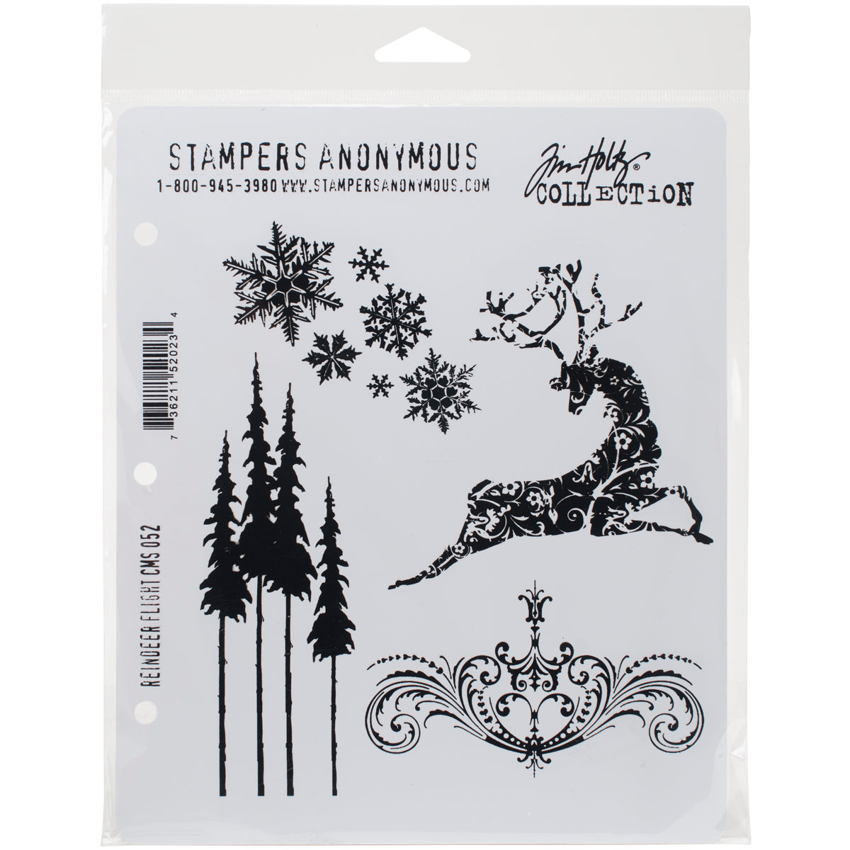 Tim Holtz Cling Stamps 7"X8.5"-