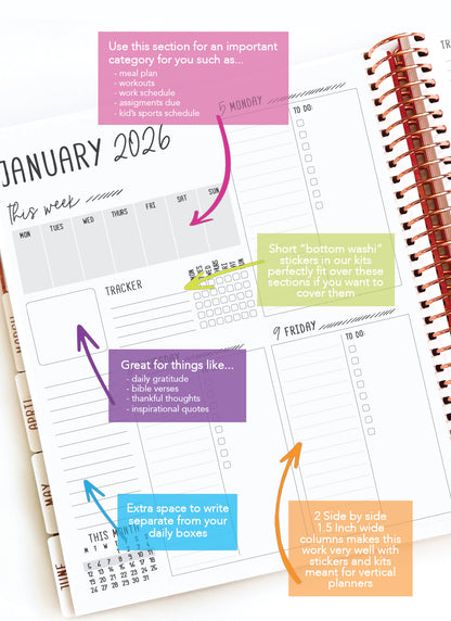 2026 Planner - Signature Layout, Spiral Bound - "Periwinkle" (#209)