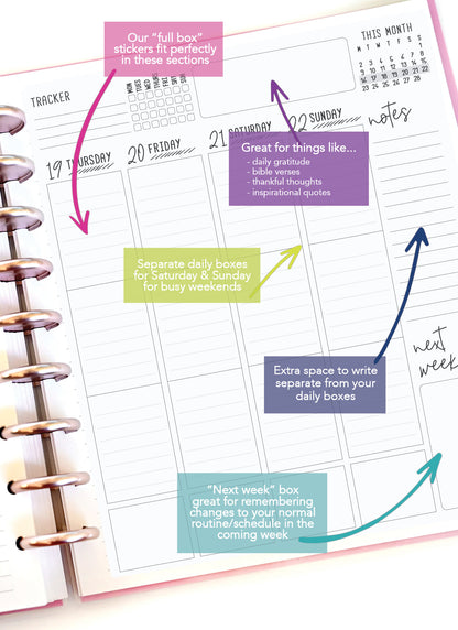 2026 Planner - Vertical Layout, Disc Bound - "Aurora" (#906)