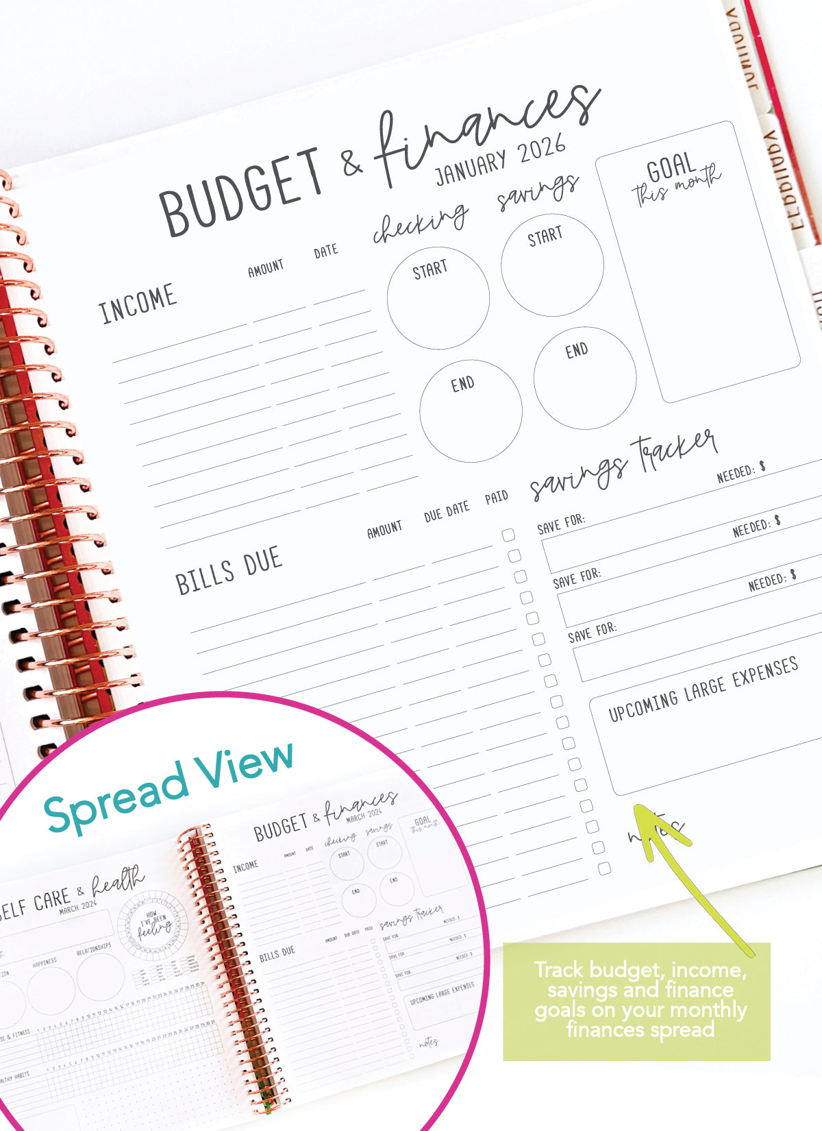 2026 Planner - Signature Layout, Spiral Bound - "Sorrento" (#201)