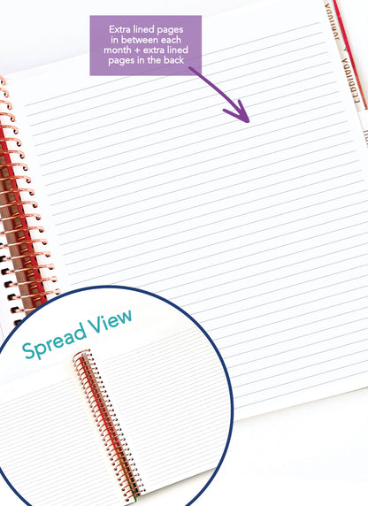 2026 Planner - Vertical Layout, Spiral Bound - "Teal" (#308)