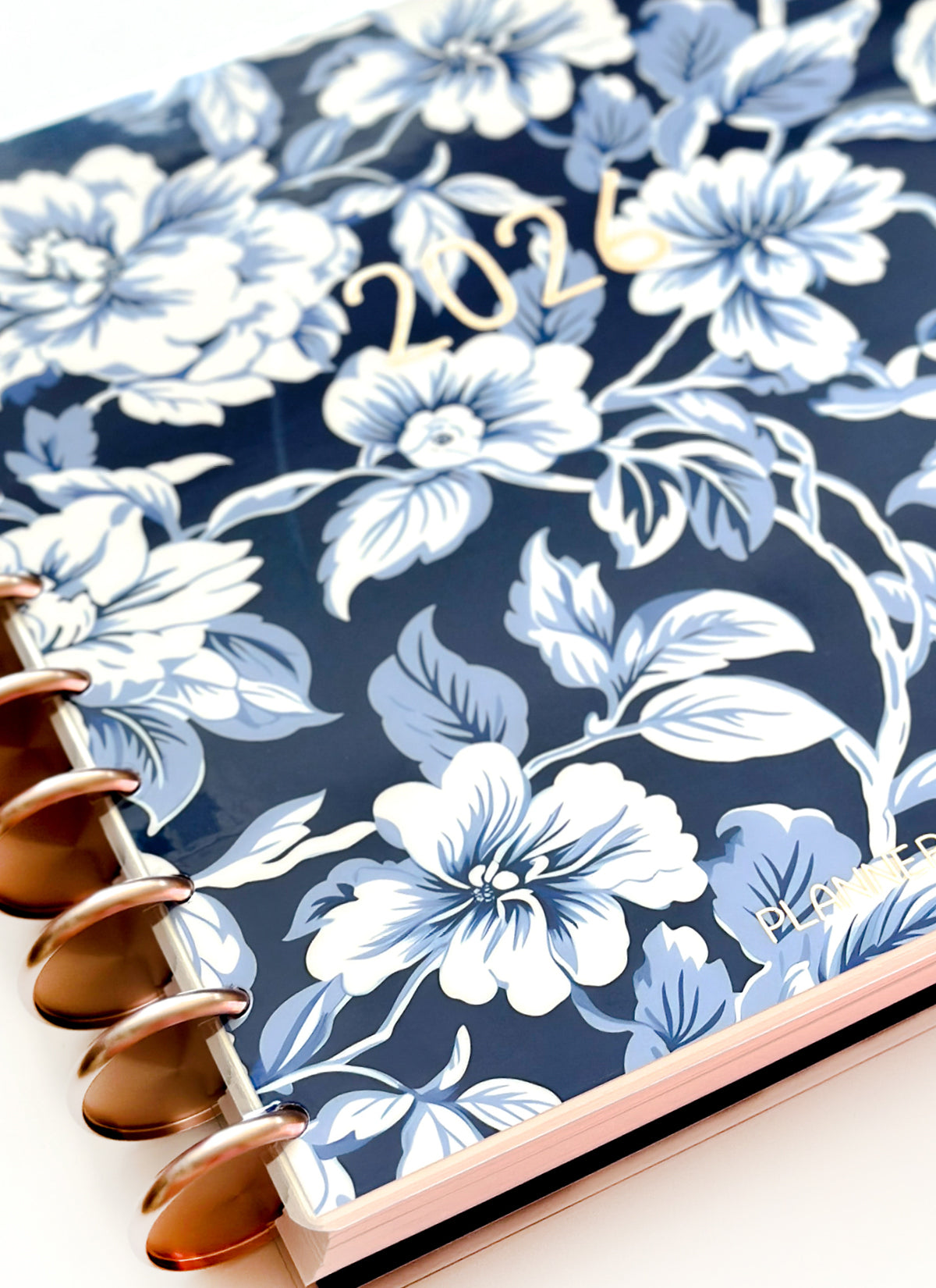 2026 Planner - Horizontal Layout, Disc Bound - "Midnight garden" (#703)