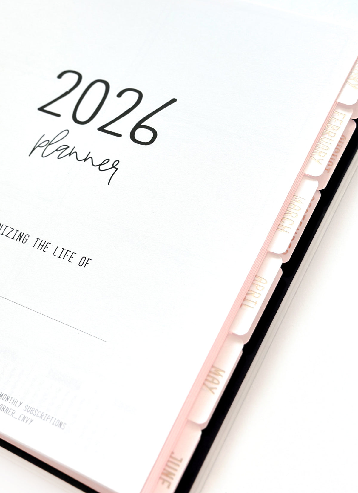 2026 Planner - Horizontal Layout, Disc Bound - "Midnight garden" (#703)