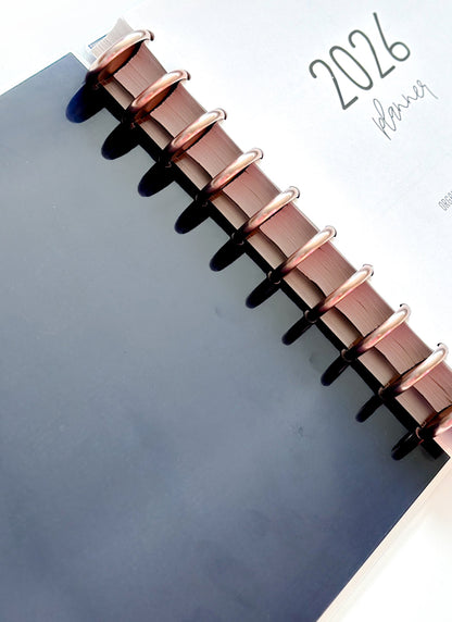 2026 Planner - Signature Layout, Disc Bound - "Midnight garden" (#803)