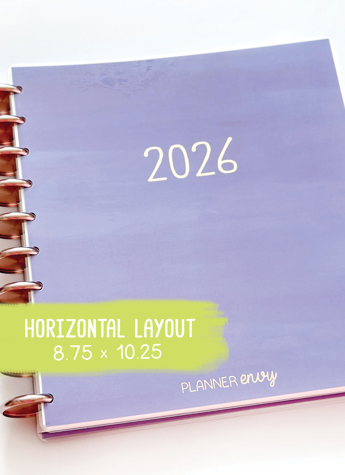 2026 Planner - Horizontal Layout, Disc Bound - "Periwinkle" (#709)