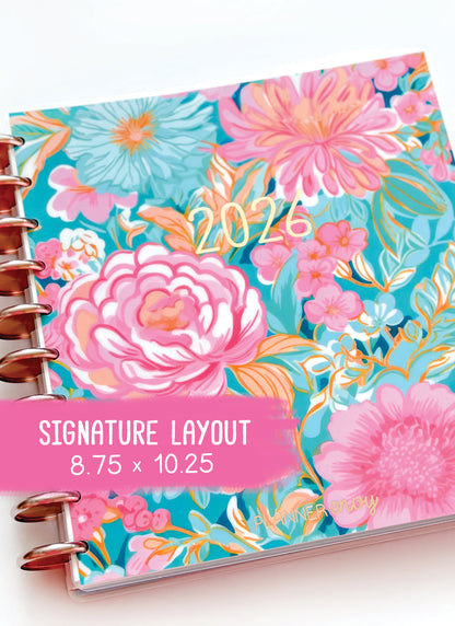 2026 Planner - Signature Layout, Disc Bound - "Paradise" (#804)