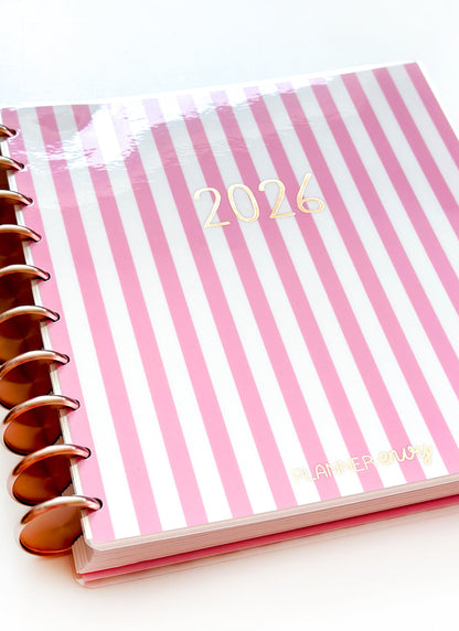 2026 Planner - Signature Layout, Disc Bound - "Candy stripe" (#807)
